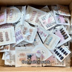 Assorted Purple and Pink Press-On Nails - Unbranded